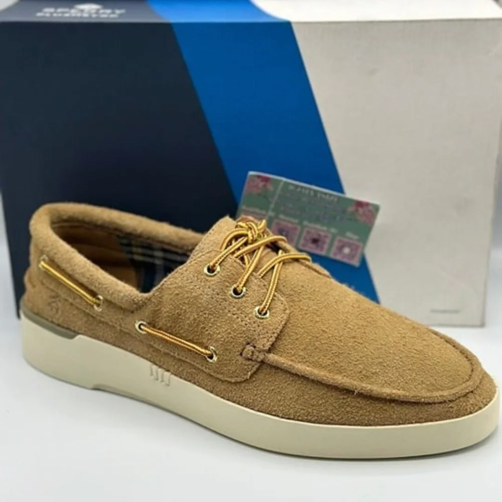 ✨Sperry x‎ Brooks Brothers A/O Cup 3-Eye - Premium Beige Suede Boat Shoes✨